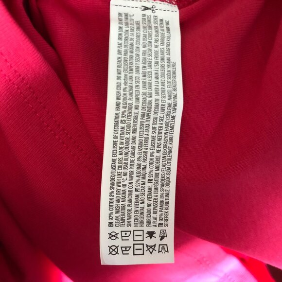 NWT Forever 21 Fuchsia Pink Cutout Back Stretch Tank Top Cropped Small - Picture 4 of 4